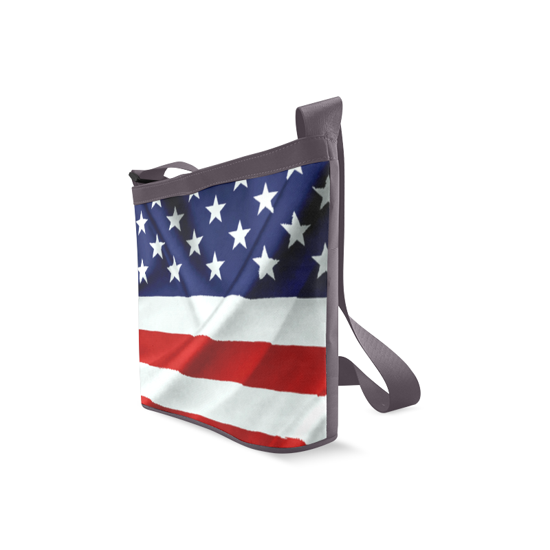 America Flag Banner Patriot Stars Stripes Freedom Crossbody Bags (Model 1613)