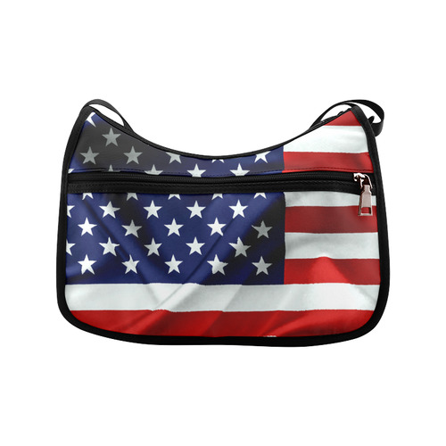 America Flag Banner Patriot Stars Stripes Freedom Crossbody Bags (Model 1616)
