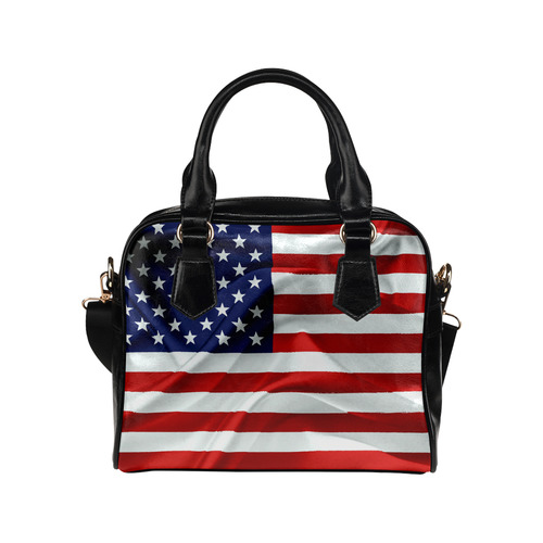 America Flag Banner Patriot Stars Stripes Freedom Shoulder Handbag (Model 1634)