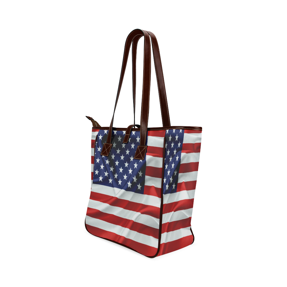 America Flag Banner Patriot Stars Stripes Freedom Classic Tote Bag (Model 1644)