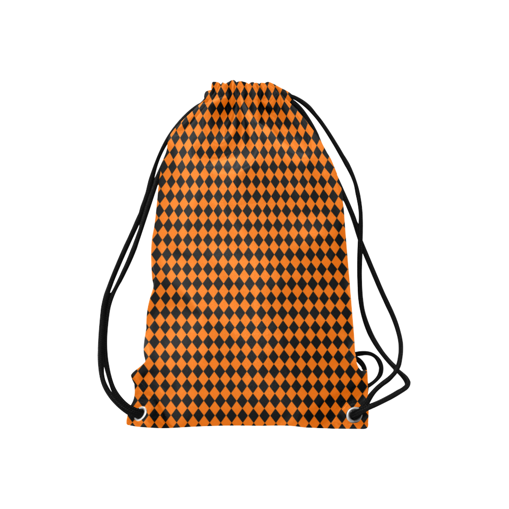 Halloween Diamond Pattern Small Drawstring Bag Model 1604 (Twin Sides) 11"(W) * 17.7"(H)