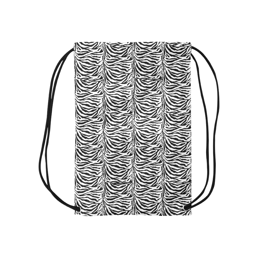Halloween Zebra Pattern Small Drawstring Bag Model 1604 (Twin Sides) 11"(W) * 17.7"(H)
