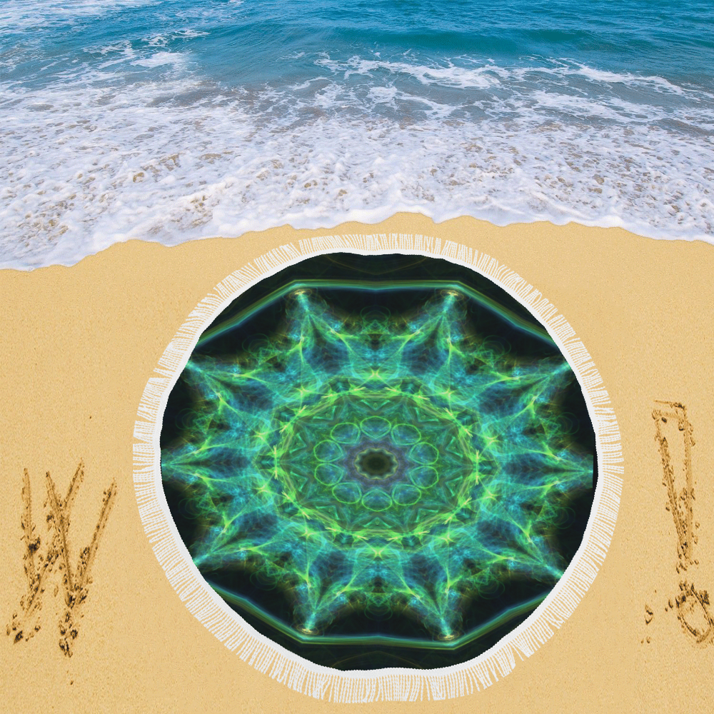 :Universal Kaleidoscope: Circular Beach Shawl 59"x 59"