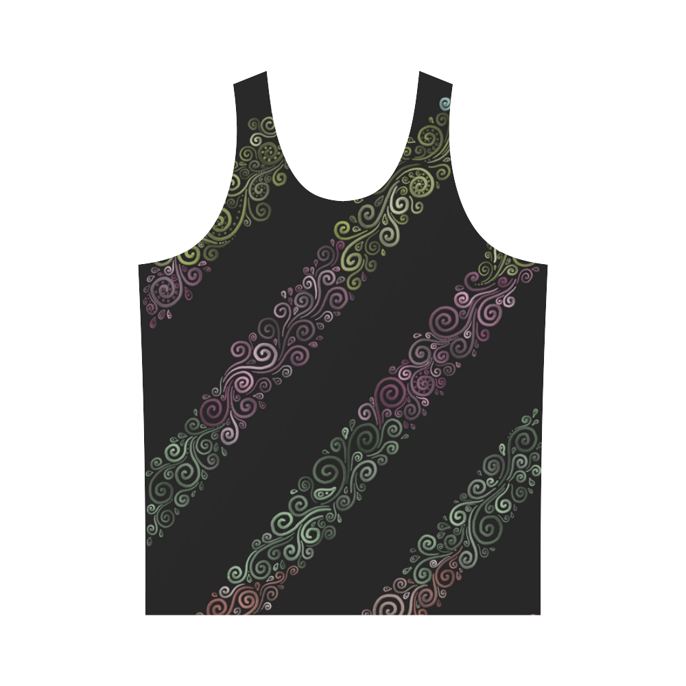 Psychedelic 3D Rainbow Ornaments All Over Print Tank Top for Men (Model T43)