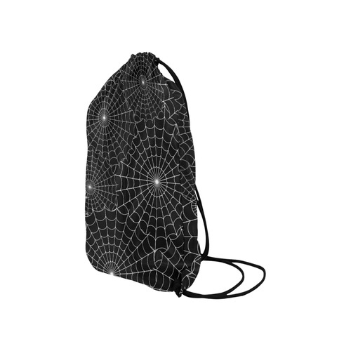 Halloween Spiderwebs - White Small Drawstring Bag Model 1604 (Twin Sides) 11"(W) * 17.7"(H)