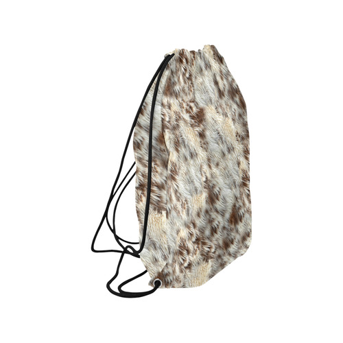 Cow/Horse Spots Animal Fur Image Small Drawstring Bag Model 1604 (Twin Sides) 11"(W) * 17.7"(H)