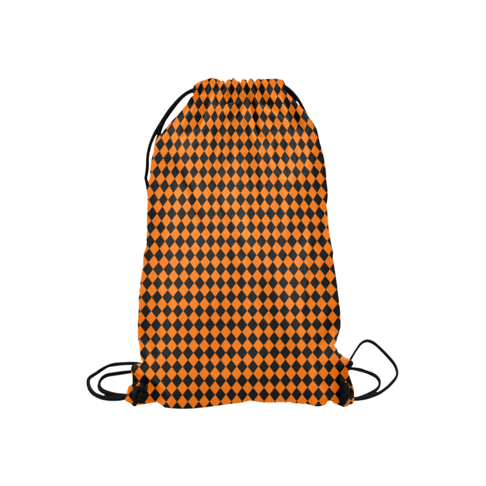 Halloween Diamond Pattern Small Drawstring Bag Model 1604 (Twin Sides) 11"(W) * 17.7"(H)