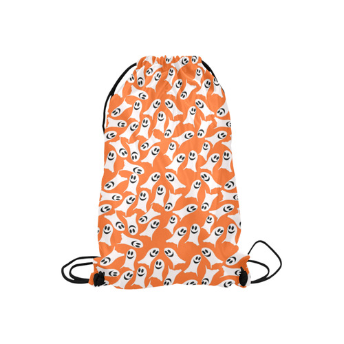 Cute Halloween Ghosts Small Drawstring Bag Model 1604 (Twin Sides) 11"(W) * 17.7"(H)