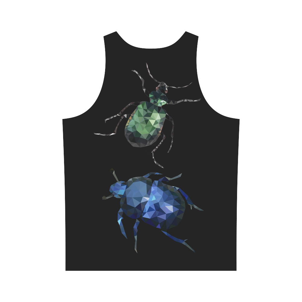 Low poly geometrical green bug All Over Print Tank Top for Men (Model T43)