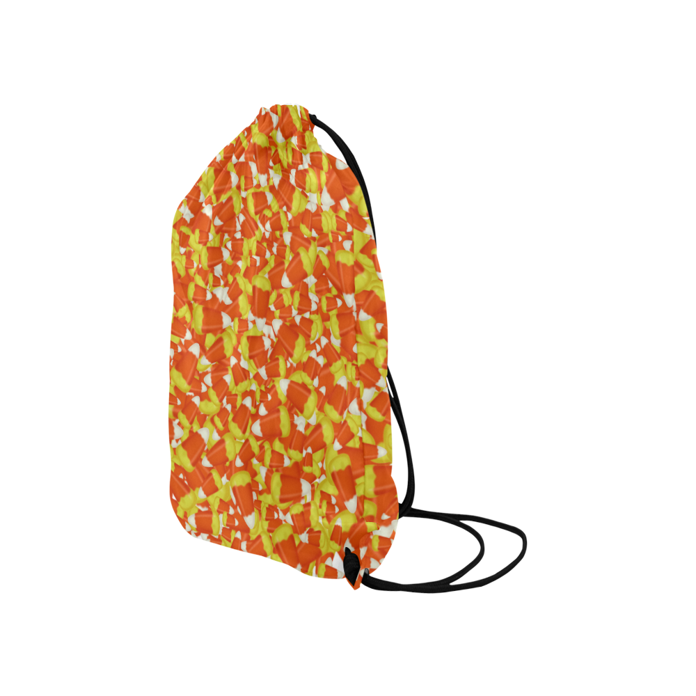 Halloween Candy Corn Small Drawstring Bag Model 1604 (Twin Sides) 11"(W) * 17.7"(H)