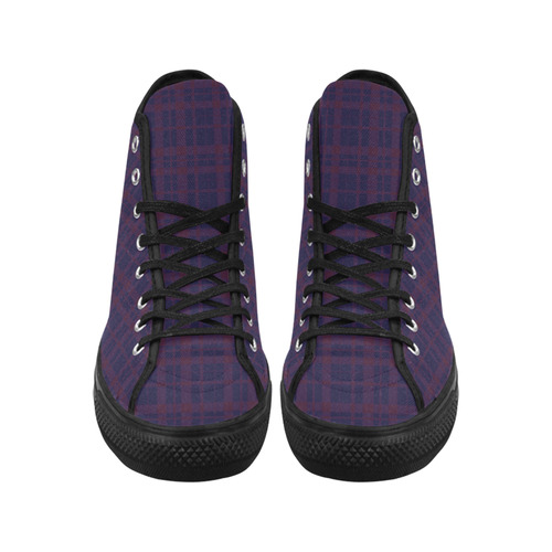 Purple Plaid Rock Style Vancouver H Men's Canvas Shoes (1013-1) | ID ...