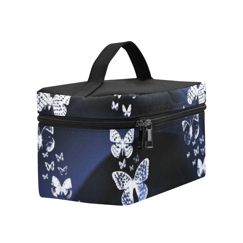 Blue Butterfly Swirl Lunch Bag/Large (Model 1658)