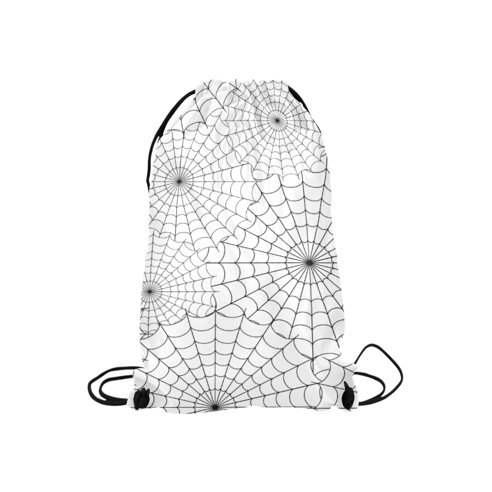 Halloween Spiderwebs - Black Small Drawstring Bag Model 1604 (Twin Sides) 11"(W) * 17.7"(H)