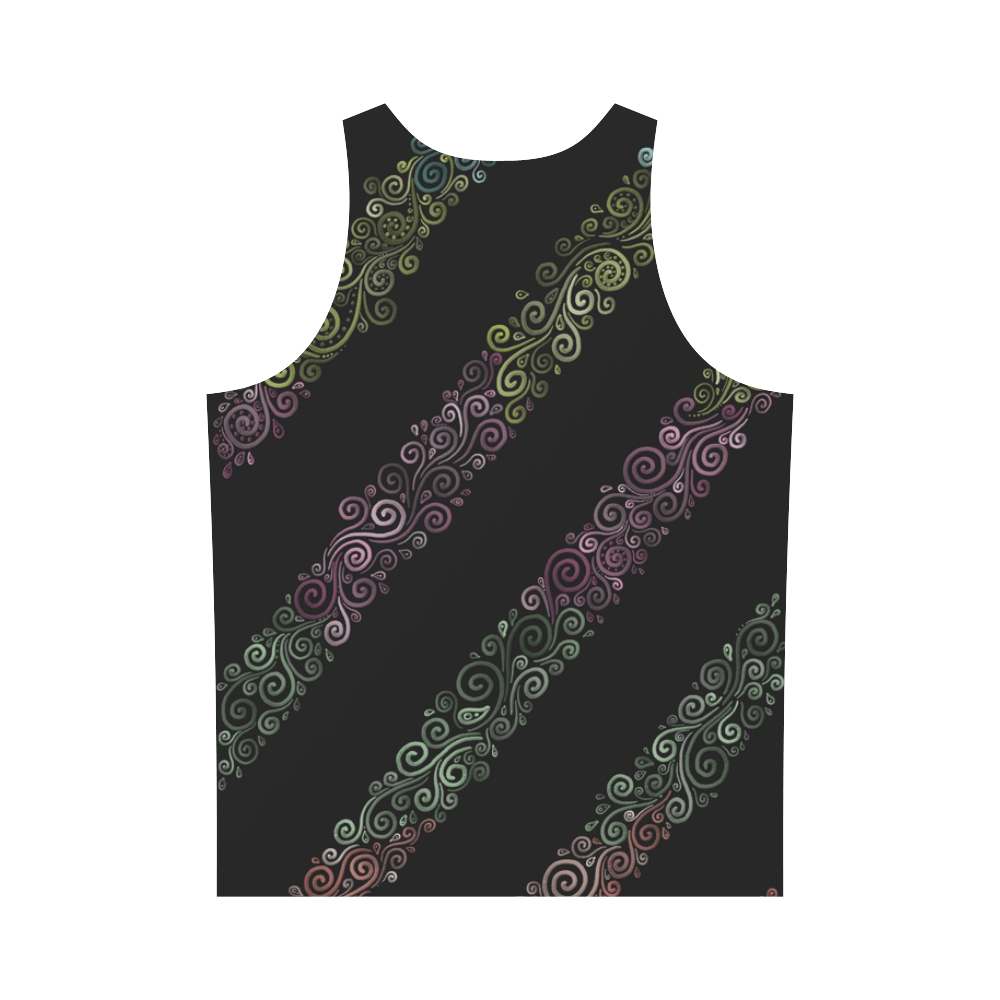 Psychedelic 3D Rainbow Ornaments All Over Print Tank Top for Men (Model T43)