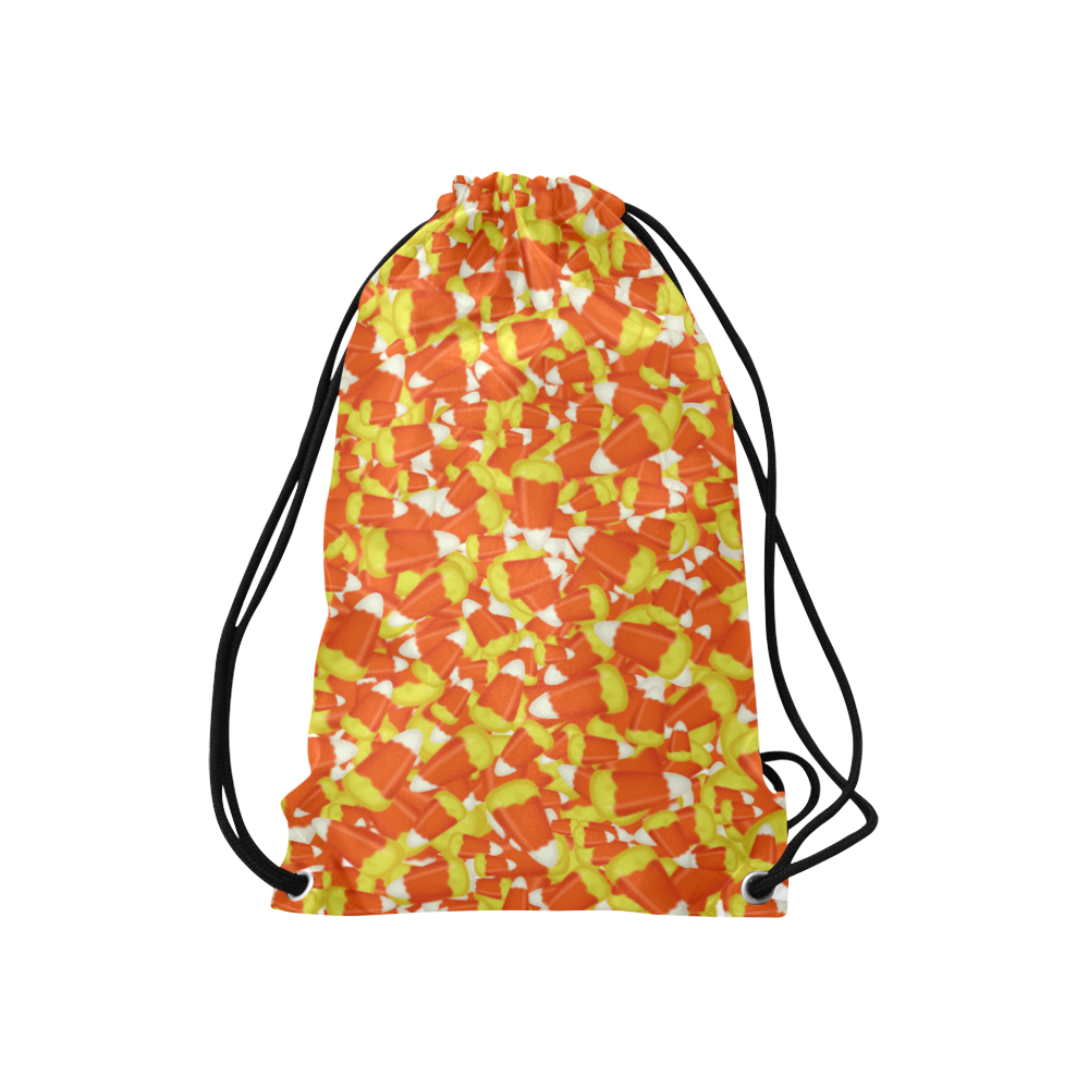 Halloween Candy Corn Small Drawstring Bag Model 1604 (Twin Sides) 11"(W) * 17.7"(H)