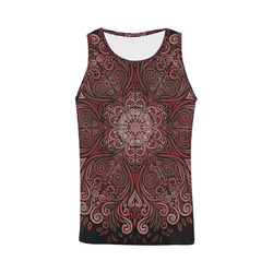 Red, orange, pink, brown 3D Mandala Pattern All Over Print Tank Top for Men (Model T43)