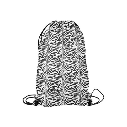 Halloween Zebra Pattern Small Drawstring Bag Model 1604 (Twin Sides) 11"(W) * 17.7"(H)