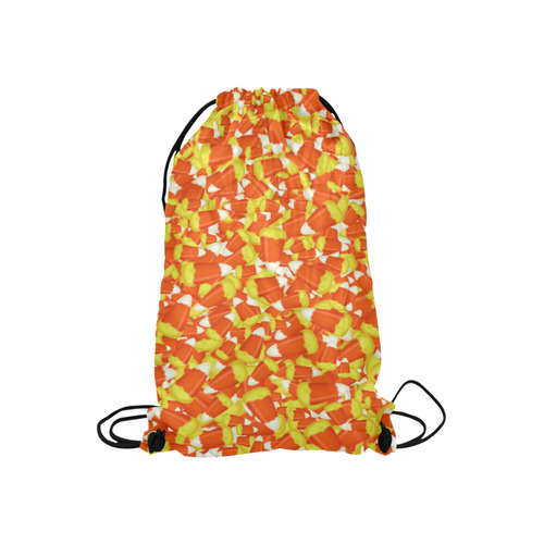 Halloween Candy Corn Small Drawstring Bag Model 1604 (Twin Sides) 11"(W) * 17.7"(H)