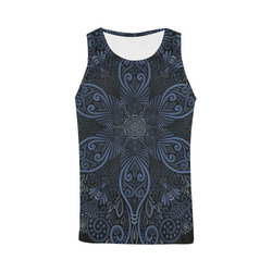 Blue Mandala Pattern with 3D effect All Over Print Tank Top for Men (Model T43)