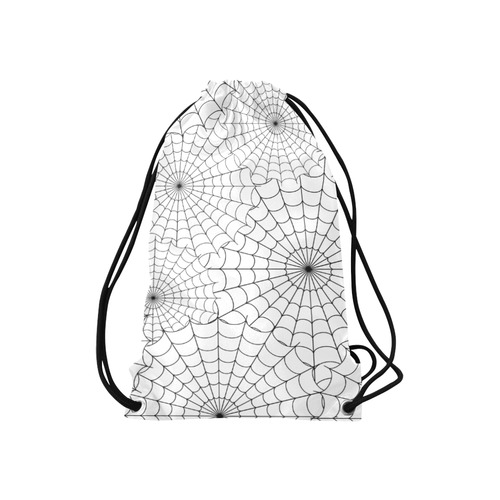 Halloween Spiderwebs - Black Small Drawstring Bag Model 1604 (Twin Sides) 11"(W) * 17.7"(H)