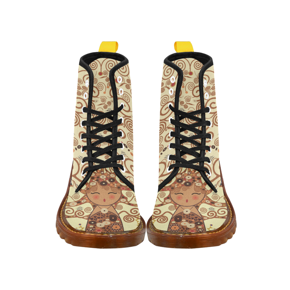 Kokeshi Tree of life Klimt style Martin Boots For Women Model 1203H