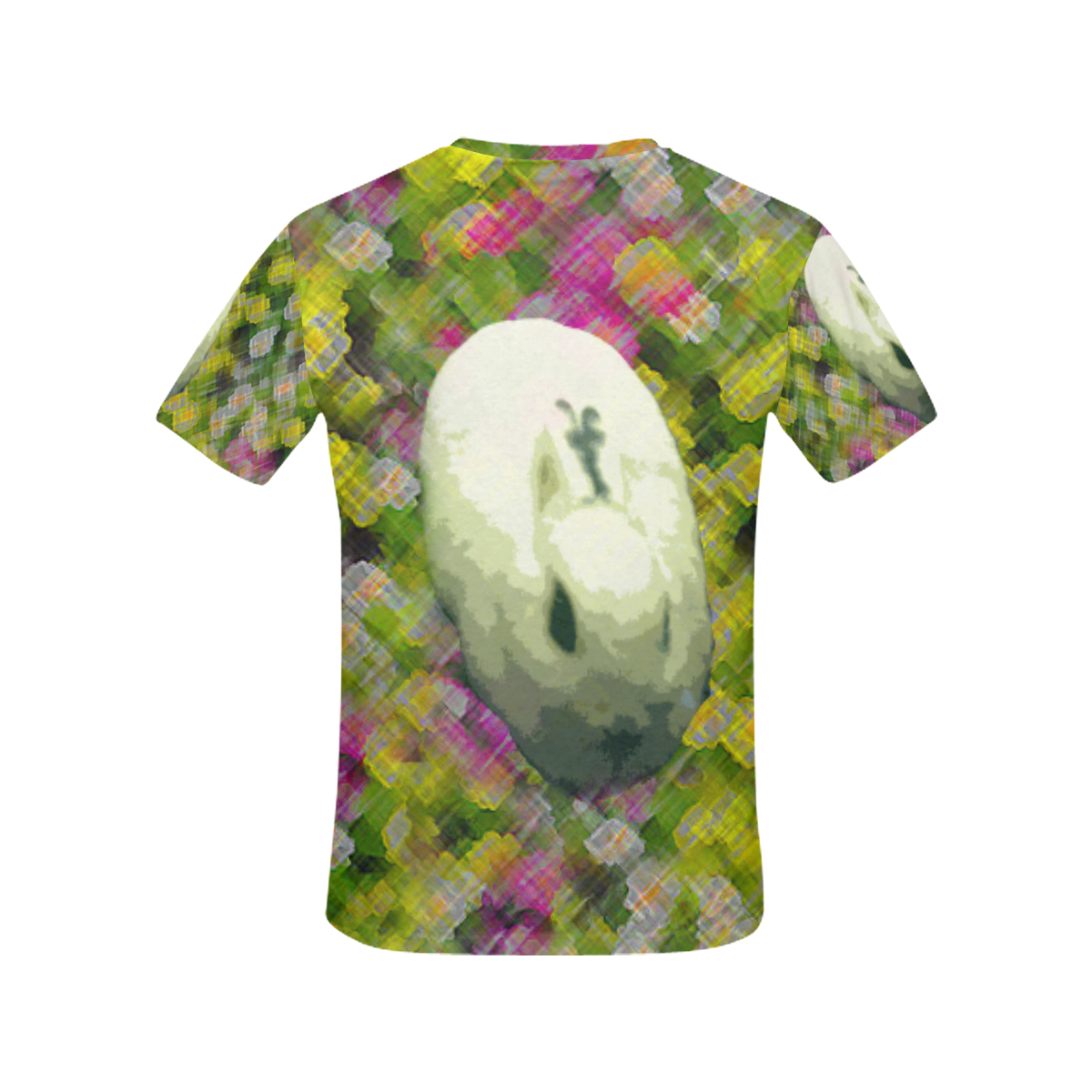 Lapin et de Fleurs All Over Print T-Shirt for Women (USA Size) (Model T40)