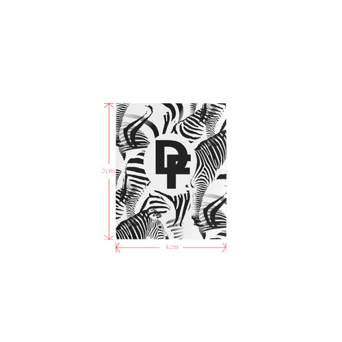 DF Zebra Logo Private Brand Tag on Circular Beach Shawl (4cm X 5cm)