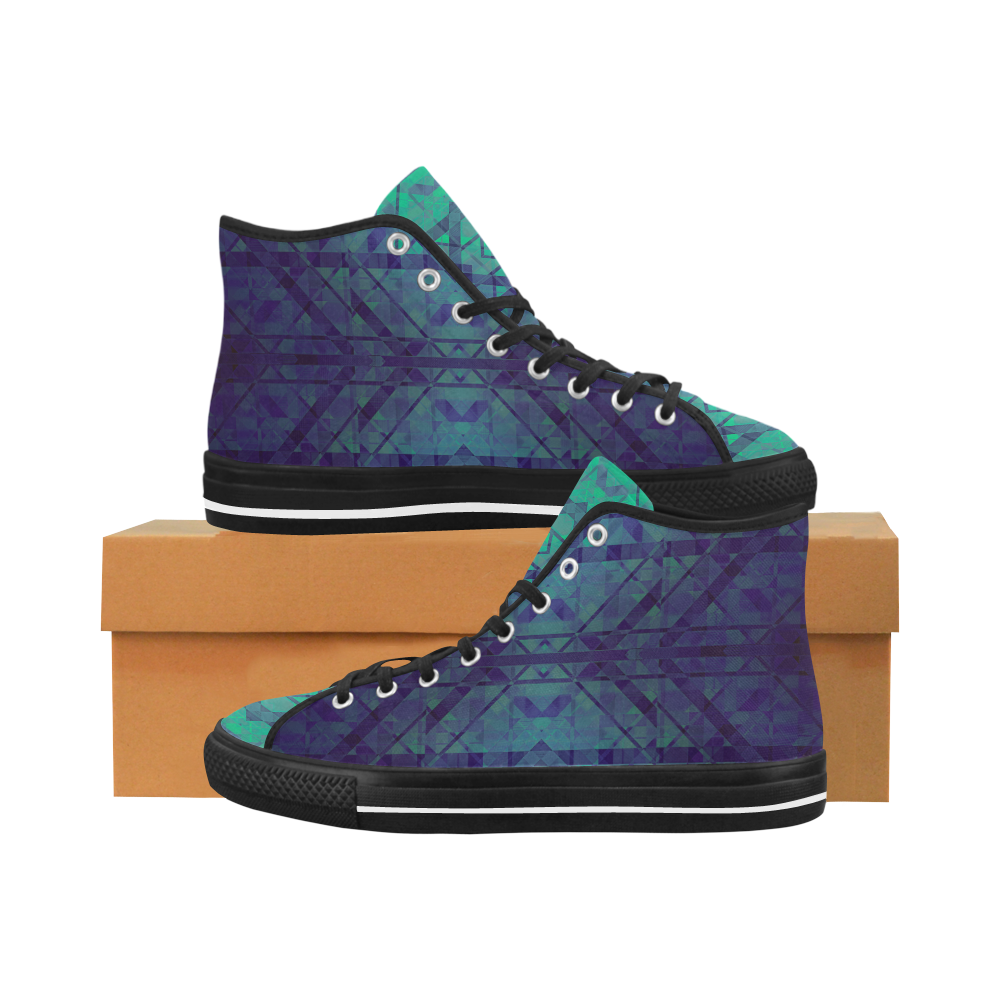 Sci-Fi Dream Blue Geometric design Vancouver H Men's Canvas Shoes (1013 ...