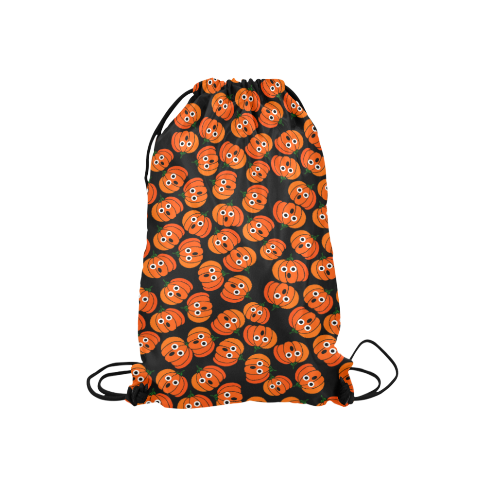 Spooked Halloween Pumpkins Small Drawstring Bag Model 1604 (Twin Sides) 11"(W) * 17.7"(H)