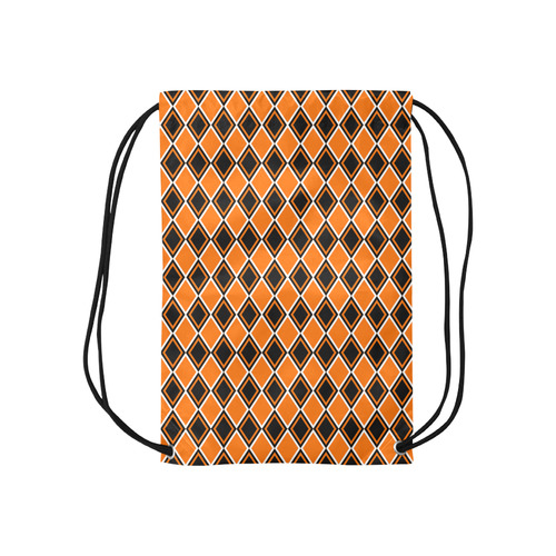 Diamond Halloween Pattern Small Drawstring Bag Model 1604 (Twin Sides) 11"(W) * 17.7"(H)