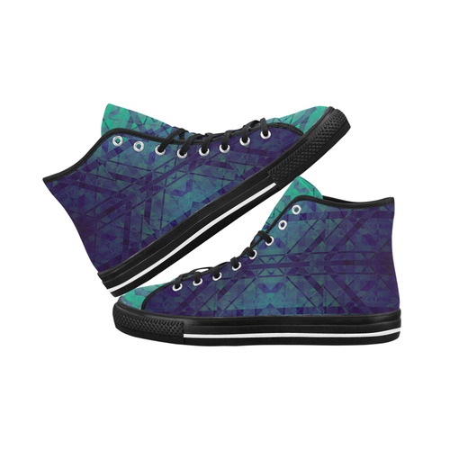 Sci-Fi Dream Blue Geometric design Vancouver H Men's Canvas Shoes (1013-1)