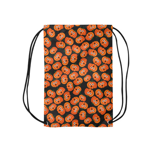 Spooked Halloween Pumpkins Small Drawstring Bag Model 1604 (Twin Sides) 11"(W) * 17.7"(H)