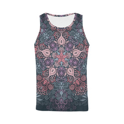 Baroque Garden Watercolor Mandala, pastels All Over Print Tank Top for Men (Model T43)