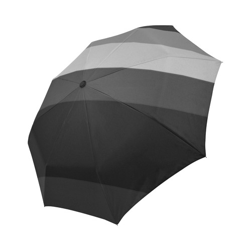 Black & Gray Flag Auto-Foldable Umbrella (Model U04)