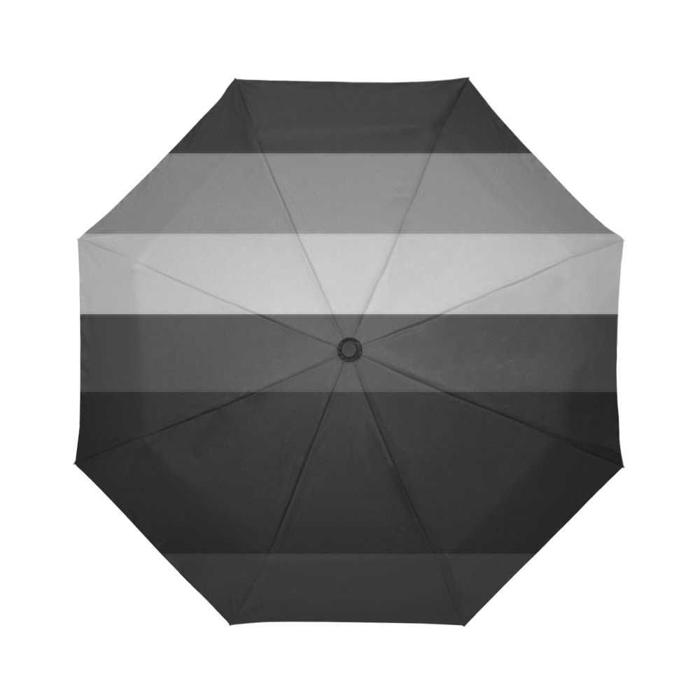 Black & Gray Flag Auto-Foldable Umbrella (Model U04)