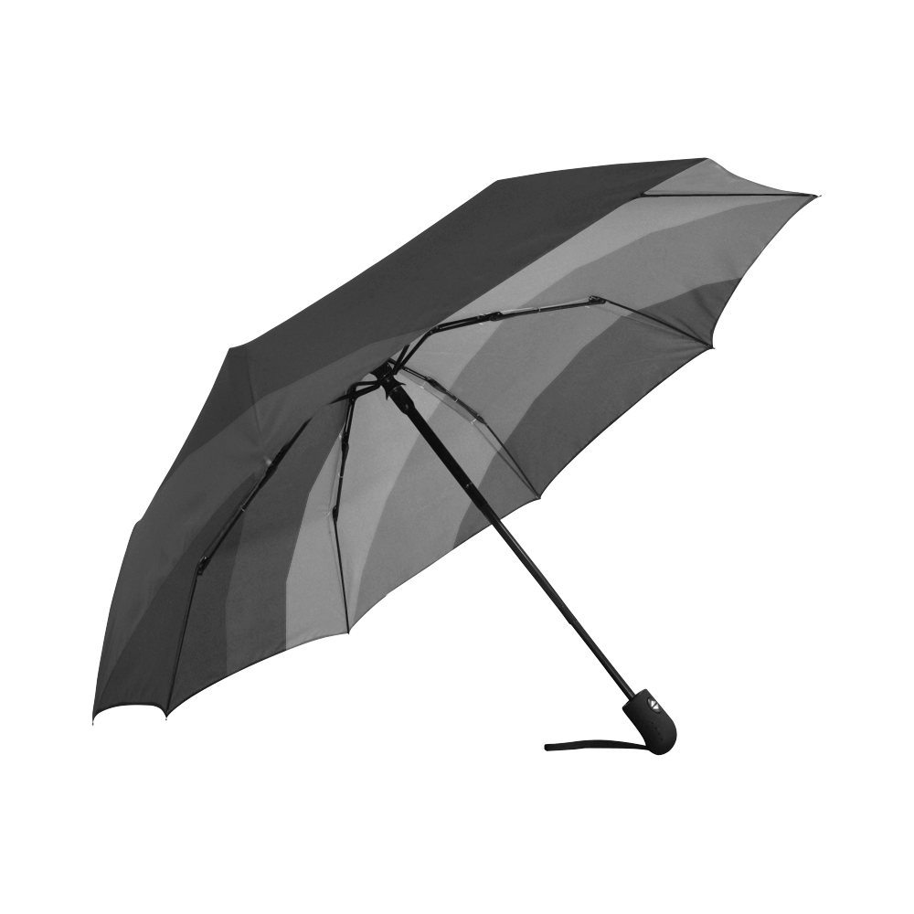 Black & Gray Flag Auto-Foldable Umbrella (Model U04)