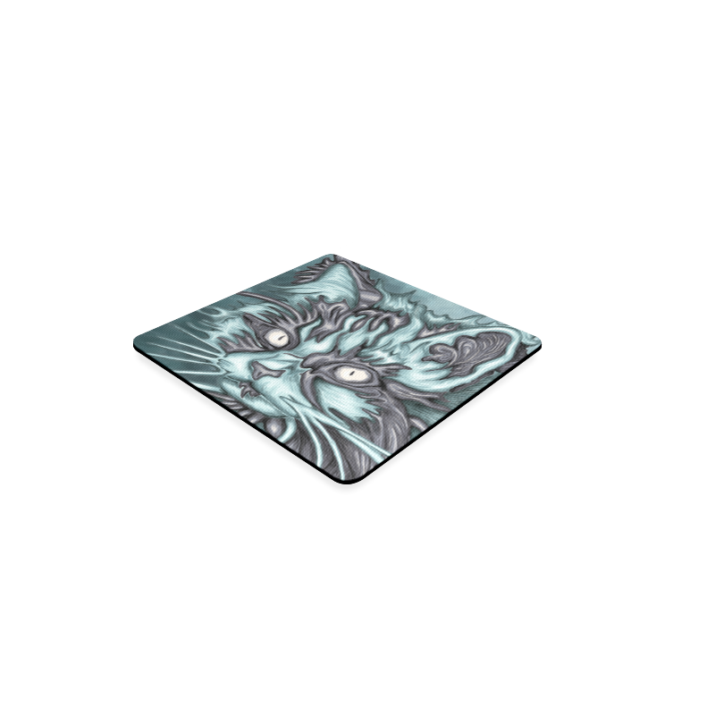 Blue cat Square Coaster