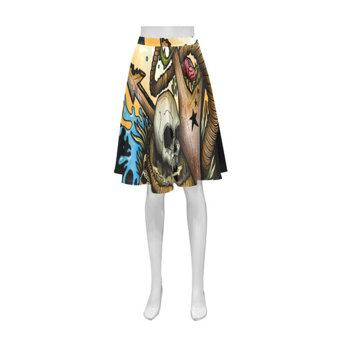 Anchored Athena Women's Short Skirt (Model D15)