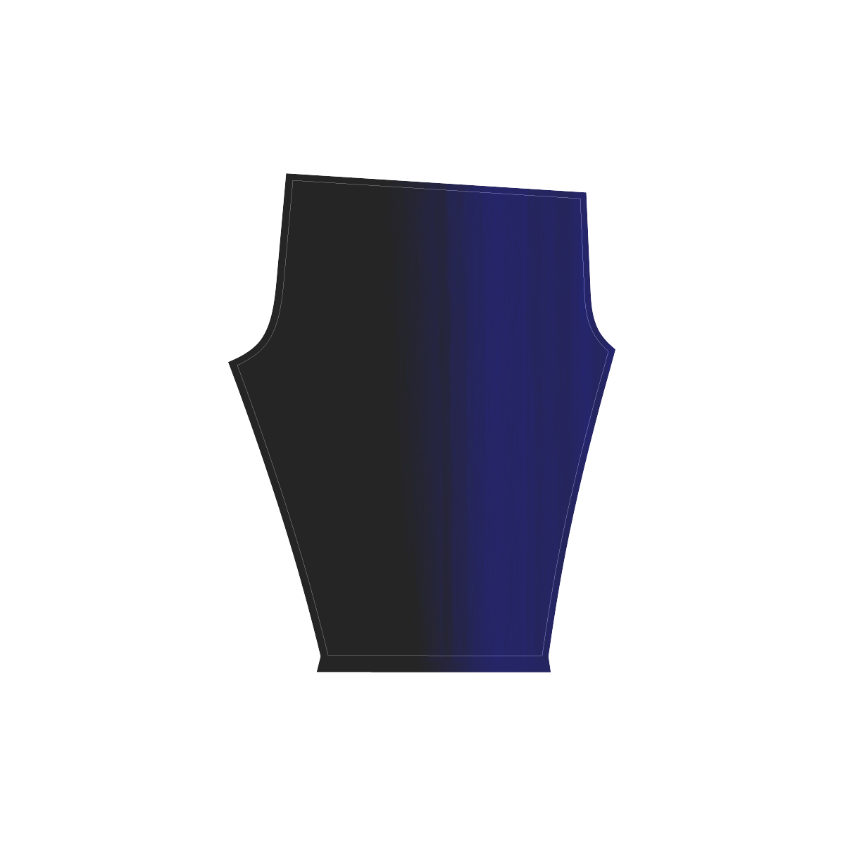 Black and blue Women's Low Rise Capri Leggings (Invisible Stitch) (Model L08)