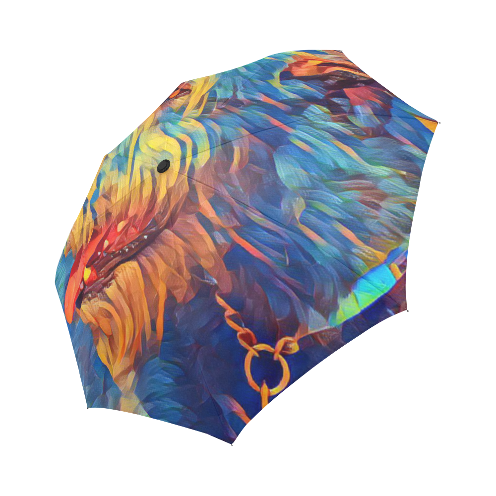 Colorful Wolfhound Umbrella Auto-Foldable Umbrella (Model U04)