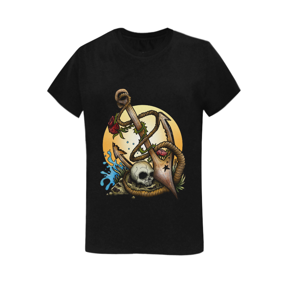 Anchored Women's T-Shirt in USA Size (Two Sides Printing)