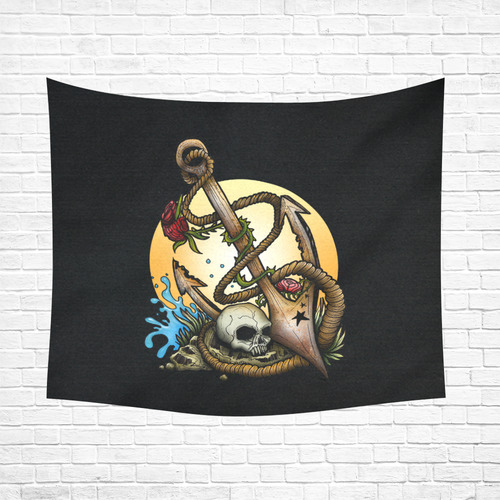 Anchored Cotton Linen Wall Tapestry 60"x 51"