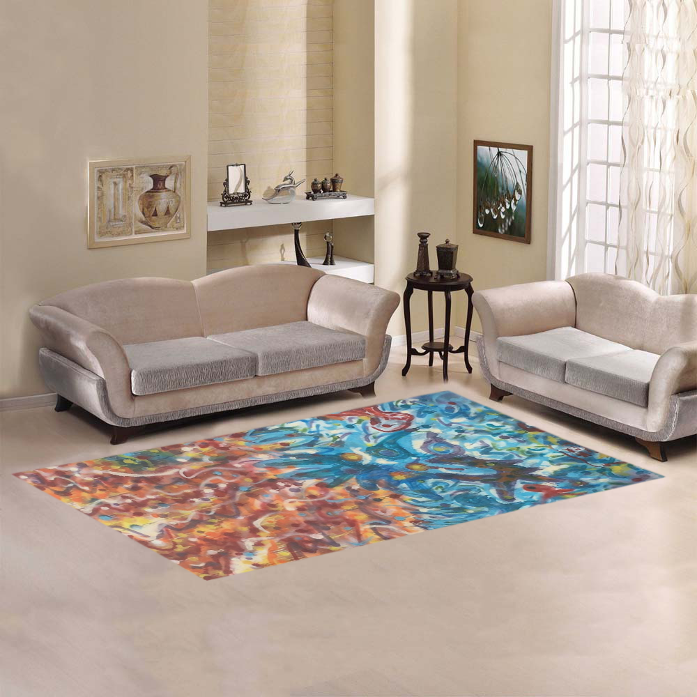 Life Ignition Rug from Mural Art Area Rug 7'x3'3''