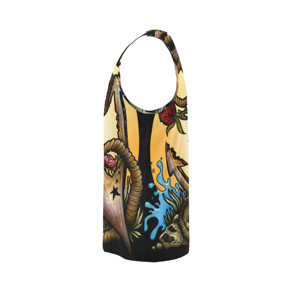 Anchored All Over Print Tank Top for Men (Model T43)