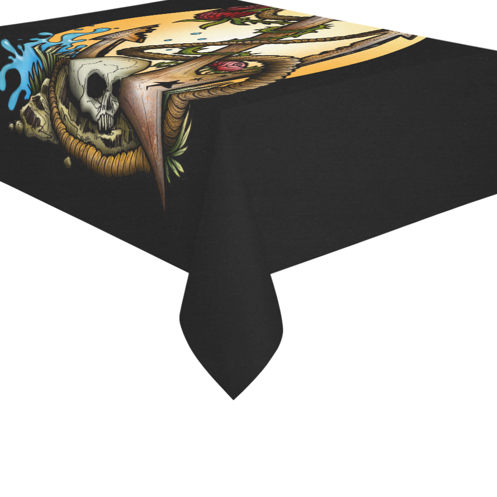 Anchored Cotton Linen Tablecloth 60"x 84"