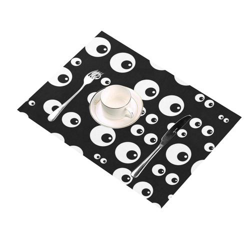 Black And White Eyes Placemat 14’’ x 19’’ (Set of 2)