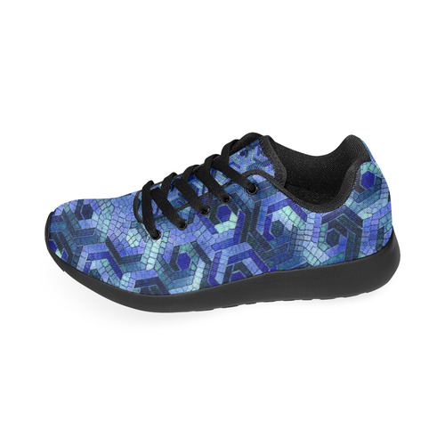 Pattern Factory 23 blue by JamColors Kid's Running Shoes (Model 020)