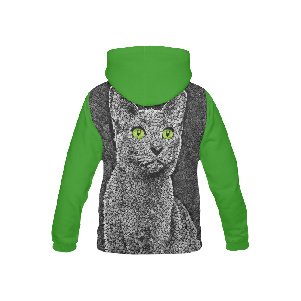 RUSSIAN BLUE KITTY 4 KIDS V All Over Print Hoodie for Kid (USA Size) (Model H13)
