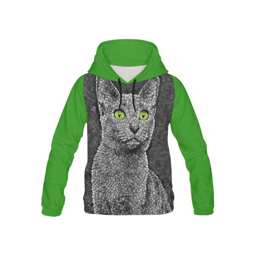 RUSSIAN BLUE KITTY 4 KIDS V All Over Print Hoodie for Kid (USA Size) (Model H13)