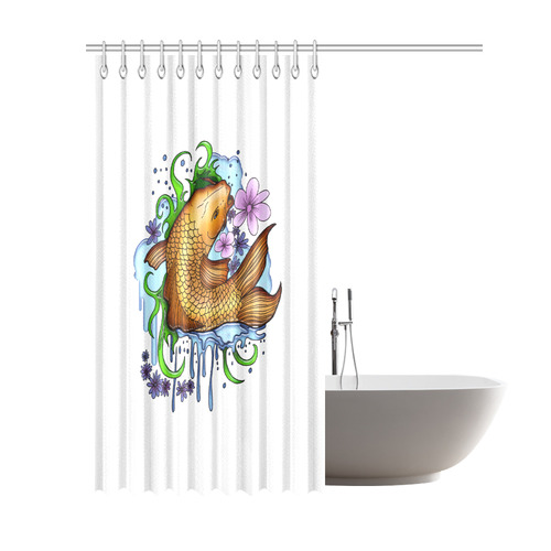 Koi Fish Shower Curtain 69"x84"